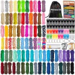 WEREWOLVES Paracord 550 Combo Crafting Kits with Instruction- 80 Colors 10ft Multifunction Paracord Ropes and Complete Accessories for Making Paracord Bracelets, Lanyards, Dog Collar (Candy)