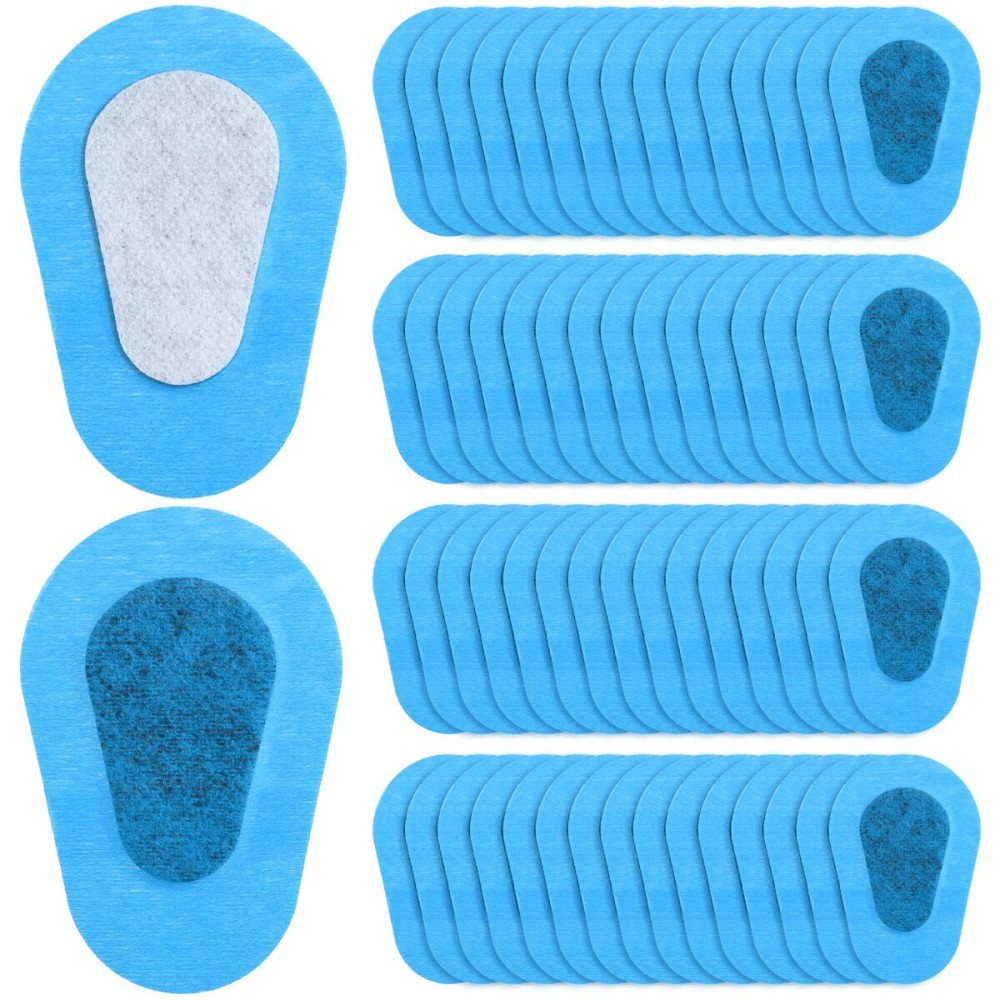 Panitay 40 Pcs Adhesive Eye Patches for Adults Disposable Breathable Medical Eye Patch for Amblyopia Lazy Latex Free Adhesive Bandages for Men(3.3 x 2.3 Inch,Blue)