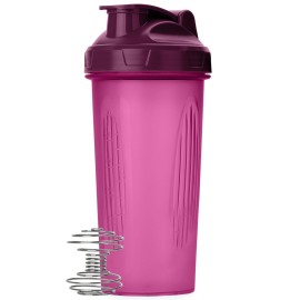 Mr. Pen- Shaker Bottles for Protein Mixes, 28 oz, 1 Pack, Purple, Protein Shaker Bottle with Wire Whisk Ball, Blender Bottle