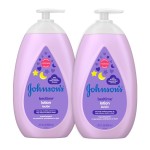 Johnson\'s Moisturizing Bedtime Baby Lotion with Coconut Oil & NaturalCalm Aromas to Help Relax Baby, Mild, Hypoallergenic & Paraben-, Phthalate- & Dye-Free, Twin Pack, 27.1 fl. oz, 2 Pack