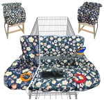 Shopping Cart Cover for Baby Grocery Cart Cover for Baby boy and Baby Girl, High Chair Cover for Baby and Toddler, Baby Registry Gift - Waterproof - Extra Large - Cotton - Double Sided (Green)