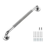 Grab Bars for Shower, 1 Pack 18-Inch Anti Slip Shower Handles for Elderly, Safety Shower Grab Bar, Stainless Steel Handicap Grab Bars for Bathroom (Polished Nickel 1 Diameter)