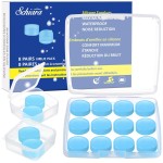 Ear Plugs for Sleeping, 16 Moldable Noise Cancelling Silicone Earplugs for Swimming, Snoring, Sleep and Studying, Blue