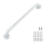 Grab Bars for Shower, 1 Pack 20-Inch Anti Slip Shower Handles for Elderly, Safety Shower Grab Bar, Stainless Steel Handicap Grab Bars for Bathroom (White 1 Diameter)