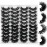 IFSOWDRA Mink Lashes Strip D Curl Volume 20/25mm Long Dramatic Lashes 3D Mink Cat Eye Eyelashes Pack, Wispy False Eyelashes Natural Look (4 Styles)