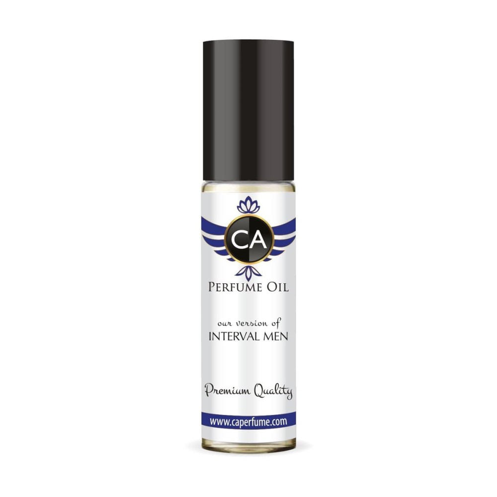 CA Perfume Impression of Interval Men Perfume Oil Amber Woody Scent Long Lasting Cologne for Men Travel Size TSA Ready Mini Parfum Body Oil Roll-on 0.33 Fl Oz 10ml