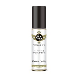 CA Perfume Impression of Musc Infini Unisex Fragrance Oil Amber Scent Long Lasting Perfumes for Women & Men Travel Size TSA Ready Mini Parfum Body Oil Roll-on 0.33 Fl Oz 10ml