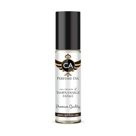 CA Perfume Impression of Tampa Vanille Fatale Unisex Fragrance Oil Amber Vanilla Scent Long Lasting Perfumes for Women & Men Travel Size TSA Ready Mini Parfum Body Oil Roll-on 0.33 Fl Oz 10ml