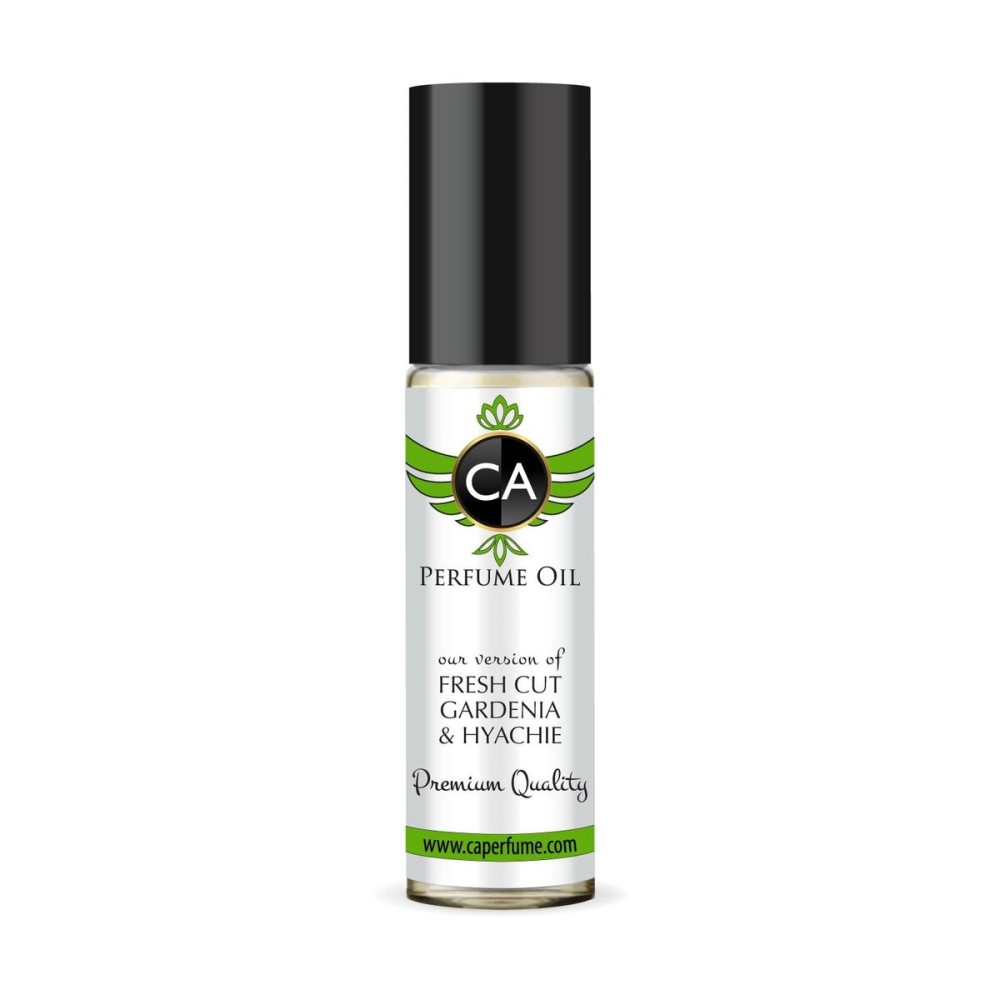 CA Perfume Impression of Fresh Cut Gardenia & Hyachie for Women Fragrance Oil Floral Scent Long Lasting Perfumes for Women Travel Size TSA Ready Mini Parfum Body Oil Roll-on 0.33 Fl Oz 10ml