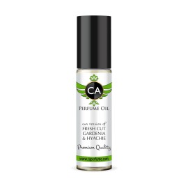 CA Perfume Impression of Fresh Cut Gardenia & Hyachie for Women Fragrance Oil Floral Scent Long Lasting Perfumes for Women Travel Size TSA Ready Mini Parfum Body Oil Roll-on 0.33 Fl Oz 10ml