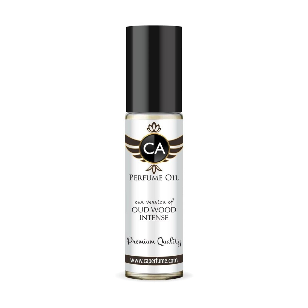 CA Perfume Impression of Oud Wood Intense Unisex Fragrance Oil Amber Woody Scent Long Lasting Perfumes for Women & Men Travel Size TSA Ready Mini Parfum Body Oil Roll-on 0.33 Fl Oz 10ml