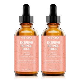 Retinol Serum for Face 2.5%, B5 Herbal Resurfacing Retinol with Vitamin C, Vitamin E, Hyaluronic Acid, Anti-Aging, Wrinkle Smoothing, Dark Spot Corrector, Brighten Dullness 2 Packs