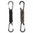 BRAVESHINE 1 Black 1 Camo Paracord Keychain Hook Carabiner Clips, Lanyard Hanger with D Ring Hooks Heavy-Weight Stroller Hook Holder for Water Bottle, Key, Backpacks, Tools, Boys, Girls, Men, Women