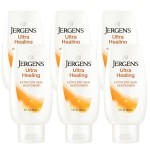 Jergens Ultra Healing Moisturizer for Dry Skin, Hand and Body Lotion, with Hydralucence Blend, Vitamins C, E and B5, 3 Oz, Pack of 8
