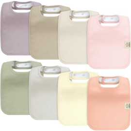 KeaBabies 8-Pack Organic Baby Bibs for Boys, Girls - Super Absorbent Cotton Drool Bibs for Baby Girl & Boy, Teething Toddler, Drooling Newborn, Ultra Soft & Machine Washable (Embrace)