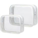 PACKISM TSA Approved Toiletry Bag - Clear Makeup Bag Waterproof Quart Size Bag, Travel Makeup Cosmetic Bag for Women Men, Carry on Airport Airline Compliant Bag, 3 Pack