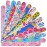 Nail Files (24 Pack), Colorful Emery Board Nail File for Natural Nails Double Sided 180 Grit Professional Fingernails Emory Boards Buffer Manicure Tool Nail Shaping Buffing Smoothing Filers Flowery