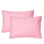 EXQ Home Toddler Pillowcases Zippered 13x18 Travel Pillow Case Set of 2, Small Pillow Case Fits Baby Pillow Sized 12x16, 13x18, Kids Pillowcases 2 Pack Machine Washable(Pink)