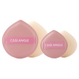 COOL-ANGLE 4Pack Pink Makeup Sponge For Foundation Concealer And Powder, Latex Free Blender Sponge For Natural And Easy Makeup Soft Long-lasting, Pack for 2X-Large and 2 Medium