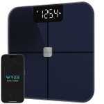 Wyze Smart Scale, Scale for Body Weight, Digital Bathroom Scale for Body Fat, BMI, and Heart Rate, Body Composition Analyzer with App, Batteries Included, Bluetooth, 400 lb, Black