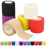 2 Self Adhesive Bandage Wraps, 6pcs Vet Wraps, 6 Colors, 5 Yard Self Adherent Wraps for Sports, Wrist, Ankle and Swelling