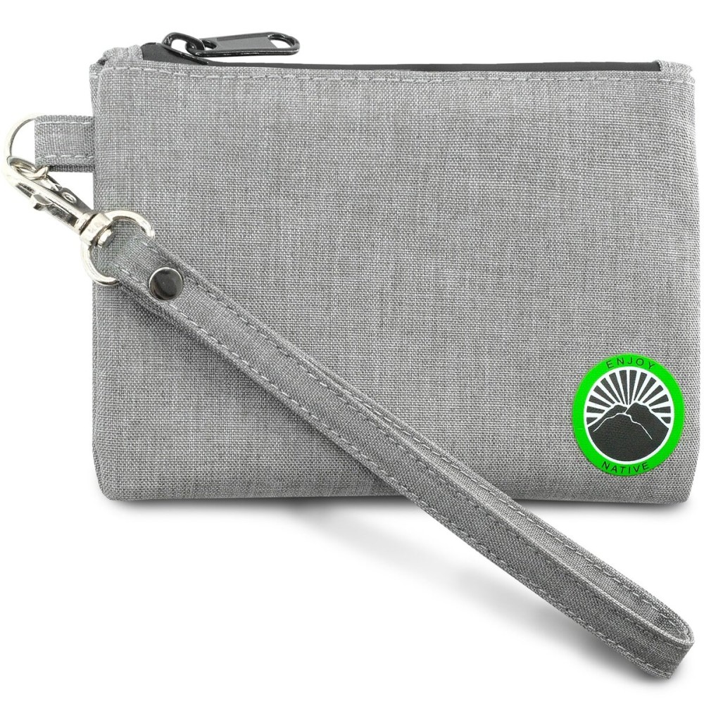 Enjoy Native Small Smell Proof Bag 6 x 4, Odor Resistant, Airtight, Water Resistant, Secure Zipper, Perfect Portable Size, Unisex, Gray, Storage Bag