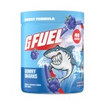 G Fuel Gummy Sharks Energy Drink Powder, Pre Workout Caffeine Mix for Gaming, Sugar Free Focus Amino, Vitamin + Antioxidants, 9.8oz (Gummy Sharks, 40 Servings)