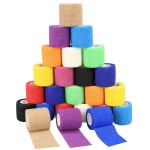2 Self Adhesive Bandage Wraps, 24pcs Vet Wraps, 12 Colors, 5 Yard Self Adherent Wraps for Sports, Wrist, Ankle and Swelling