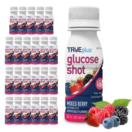 TRUEplus Glucose Shots 24 Bottles - Mixed Berry