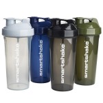 Smartshake Lite 4-Pack Protein Shaker Bottle 800 ml | 27 oz - Leakproof Screw-on Lid - BPA Free - Unisex - Mist Gray, Army Green, Black, Navy Blue