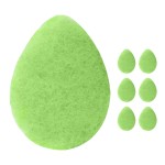 KOL Face Scrubber Pads, Green Tea Infused Exfoliating Facial Cleansing Sponges for Daily Face Wash and Makeup Removal, 6 Count