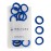 Heliums Small Hair Ties - Royal Blue - 1 Inch Seamless No-Damage Ponytail Holders for Kids, Braids and Thin Hair - 20 Count