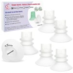 Nenesupply 2nd Generation 15mm 6pc Flange Inserts Compatible with 24mm Flange of Elvie Stride Spectra Momcozy Willow Reduce 24mm to 15mm Not Original Elvie Pump Parts