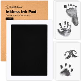 1-Pack Inkless Baby Hand and Footprint Kit - Mess Free Ink Pad for Newborn Keepsake, Dog Nose & Paw Print Kit, Clean Touch Ink Pad for Baby Hand & Footprints, Ideal New Mom Gifts (Jumbo)