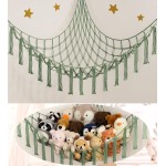 mirolam Stuffed Animal Storage Hammock or Net - Large Toy Hammock Net for Stuffed Animals Corner - Hanging Stuff Animal Organizer Holder Ideas for Plush - Baby Nursery Wall Bedroom Room Decor