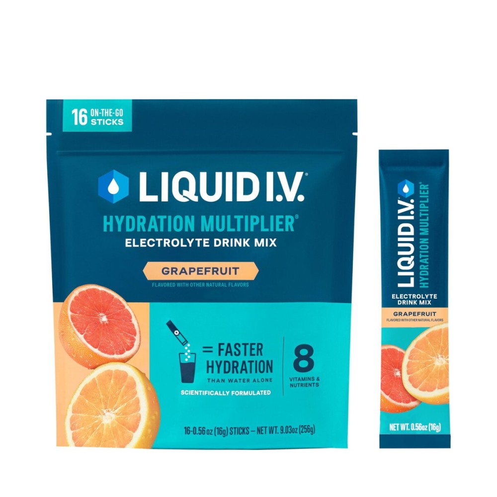 Liquid I.V. Hydration Multiplier - Grapefruit | Electrolyte Powder Drink Mix | 1 Pack (16 Servings)
