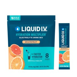 Liquid I.V. Hydration Multiplier - Grapefruit | Electrolyte Powder Drink Mix | 1 Pack (16 Servings)