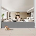 Miumoon 200 inch Retractable Baby Gates 37 inch Tall, Retractable Gate with Reinforced Strip Design to Prevent Crawling Through, 16 FT Outdoor Retractable Gates, Extra Wide Retractable Gate for Garage