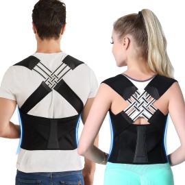 VOKOKOYA Posture Corrector for Women and Men,Adjustable Shoulder Straightener,Back Support Brace,Upper Spine scoliosis, hunchback