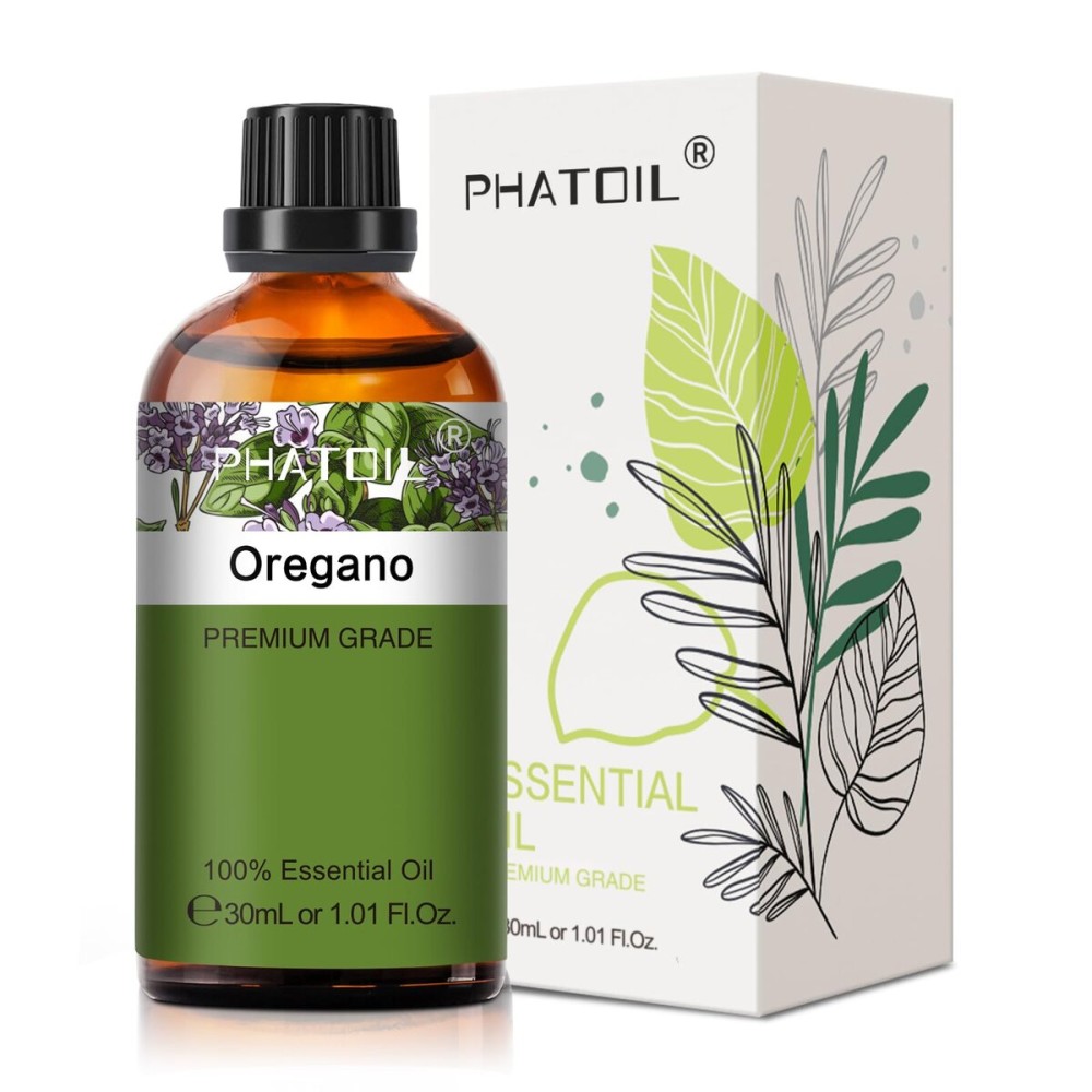 Oregano 1.01fl.oz Essential Oil, PHATOIL Pure Aromatherapy Oils for Diffuser, Humidifier, Perfect for DIY Soap, Candle, Bath Bombs Making(30ml)