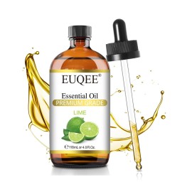 EUQEE Lime Essential Oil 4fl oz Pure Lime Oil Essential Oil with Dropper for Diffusers, DIY Soap & Bath Bombs (118 ml)