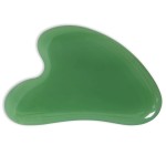 YAMHOHO Gua Sha Jade Stone Gua Sha Massage Tool, Guasha Tool for Face and Body Skin Massage. Tools for SPA Acupuncture, Pink Stone for Body Face Neck and Eye, Skin Care Gift for Woman (deep Green)
