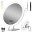 Rechargeable 30X LED Magnifying Mirror with 3 Colors Modes Dimming Light, 6 Makeup Mirror with 3 Suction Cups and 360 Table Stand