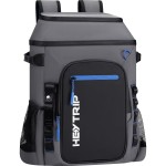 Heytrip Cooler Backpack 36 Cans Insulated Cooler Bag, Keep Freeze for 20 Hours, Waterproof & Leak-Proof Cooler with Multi-Compartments(Gray)
