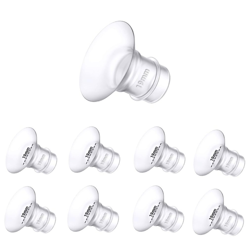 Flange Inserts 19mm 8PCS,Wearable Breast Pump Parts Compatible with Momcozy S12 pro/S9 pro/S12/S9/Medela/Spectra/TSRETE 24mm Breast Pump Shields/Flanges,Reduce 24mm Nipple Tunnel Down to 19mm