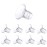 Flange Inserts 19mm 8PCS,Wearable Breast Pump Parts Compatible with Momcozy S12 pro/S9 pro/S12/S9/Medela/Spectra/TSRETE 24mm Breast Pump Shields/Flanges,Reduce 24mm Nipple Tunnel Down to 19mm