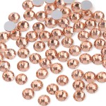 Beadsland 288pcs Flat Back Crystal Rhinestones Round Gems for Nail Art and Craft Glue Fix,Champagne,SS34,7.1-7.3mm