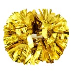 Hooshing 6PCS Gold Pom Poms Cheerleading Metallic Cheer Pompoms with Baton Handle for Kids Adults Team Spirit Sports Dance Cheering