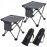 Roptat 2 Pack Camping Stool,Portable Folding Compact Lightweight Stool Seat for Camping Fishing Hiking Gardening Outdoor Walking Backpacking Travelling and Beach with Carry Bag (Grey)