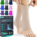 Modvel Foot & Ankle Brace Socks for Sprained Ankle Compression Sleeve - Foot Support for Women & Men - Tendonitis & Arthritis Ankle Brace Sports Running, Torn Ligaments & Women Stabilizing Ankle Wrap